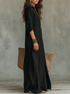 Violeta | Effortless long dress with a flattering silhouette. Versatile for everyday wear.