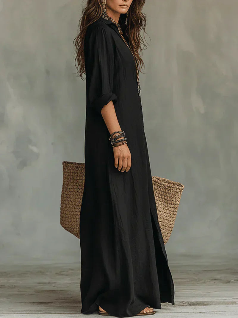 Violeta | Effortless long dress with a flattering silhouette. Versatile for everyday wear.
