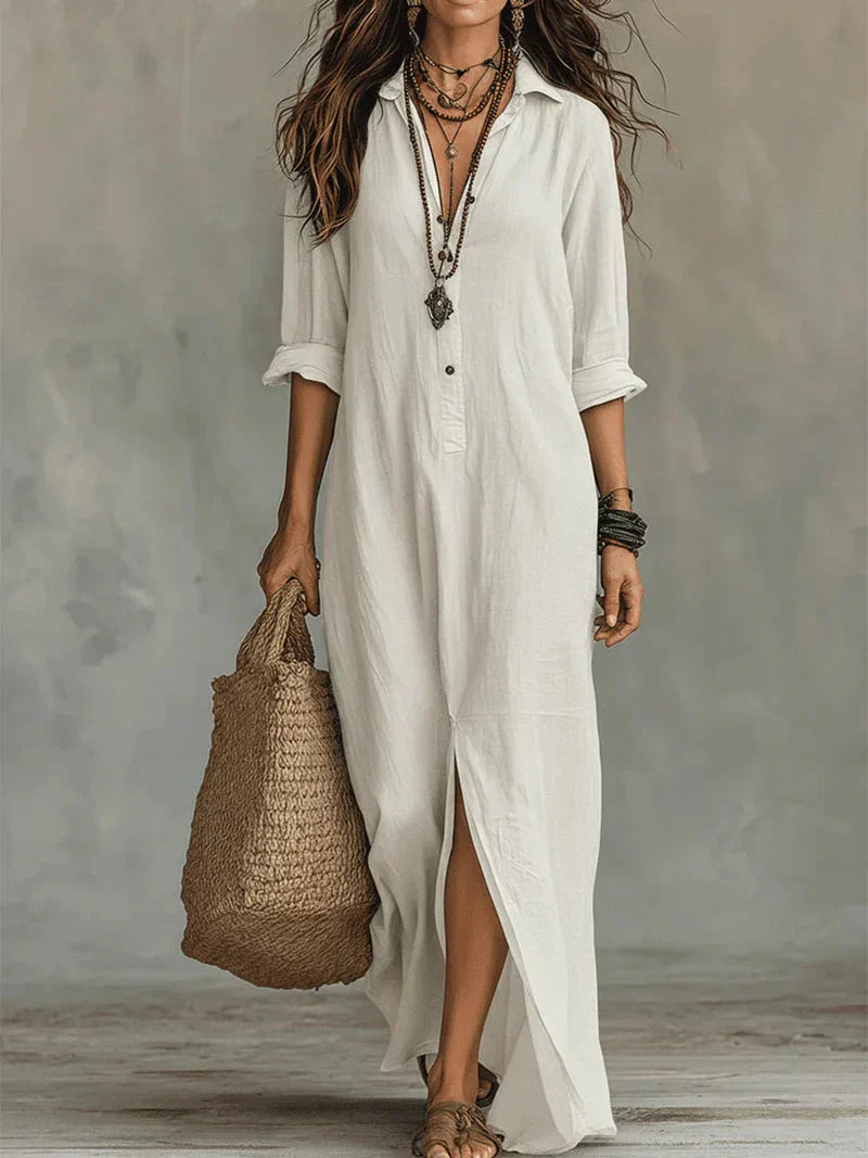 Violeta | Effortless long dress with a flattering silhouette. Versatile for everyday wear.